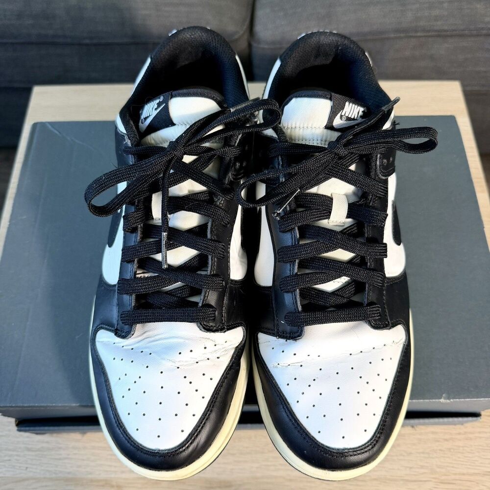 Nike Dunk Low Panda Black White Athletic Sneaker DD1503-101 Women's Size 12 - Picture 3 of 12